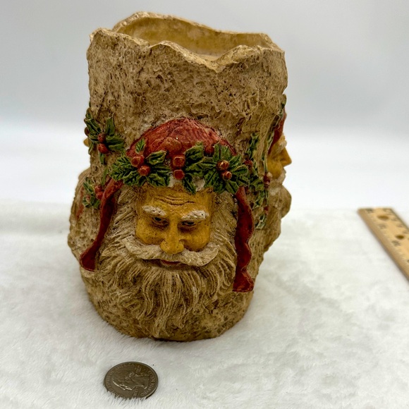 Christmas Vintage Pillar Candle Tabletop Decoration - Picture 1 of 5